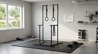 Advanced Portable Pull Up Rack set up for a full body calisthenics workout