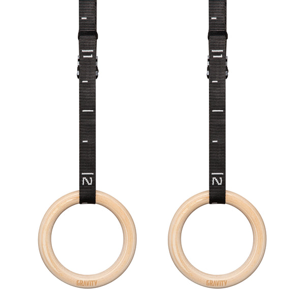 Gravity Fitness Wooden Gymnastic Rings - Gravity Fitness Equipment