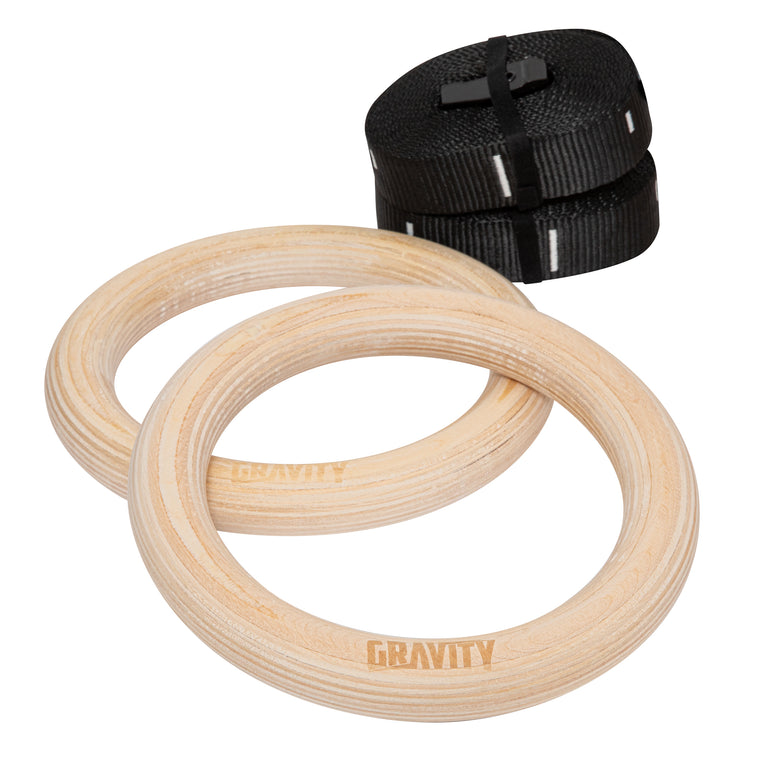 Gymnastic String Gravity Fitness Wooden Gymnastic Rings - Gravity Fitness Equipment