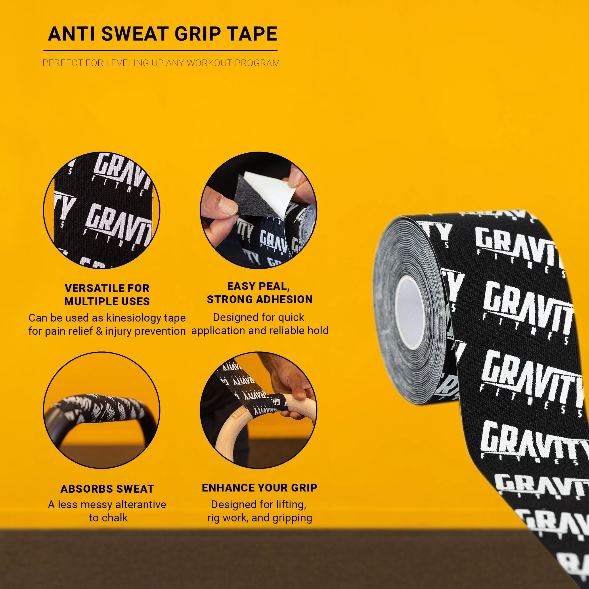 Gravity Fitness Anti Sweat Grip Tape