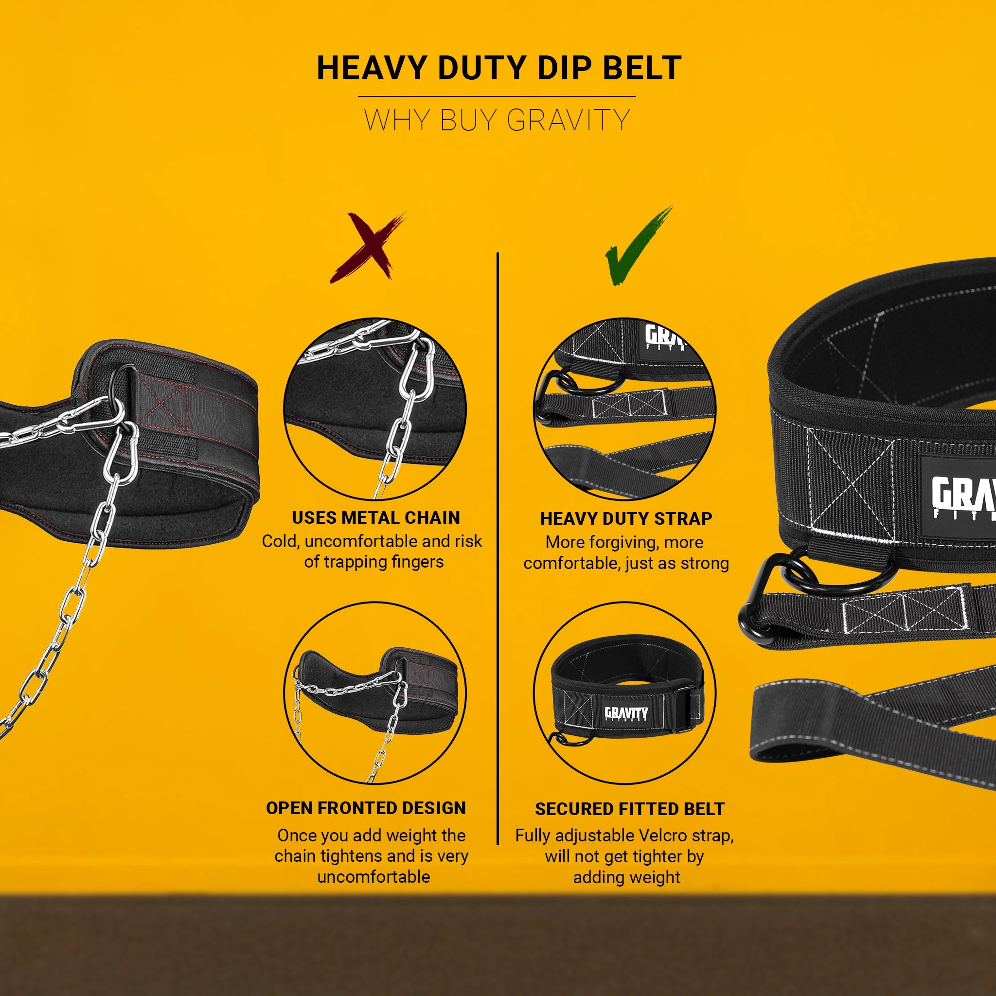 Gravity Fitness Advanced 4 in 1  Heavy Duty Workout/Dip Belt