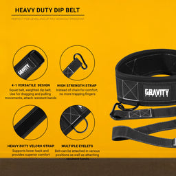 Gravity Fitness Advanced 4 in 1  Heavy Duty Workout/Dip Belt