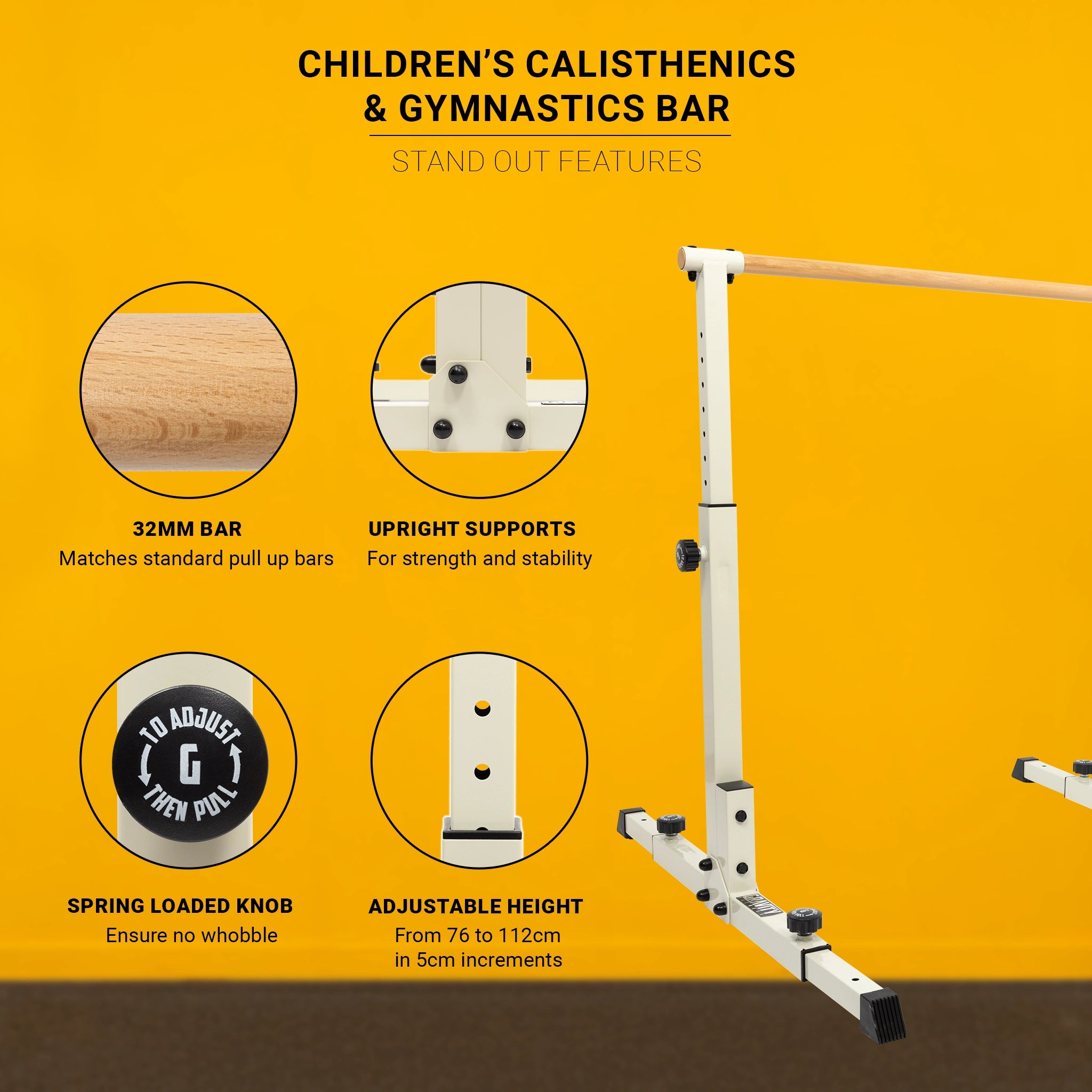 Gravity Kids - Bar de calistenia y gimnasia para niños