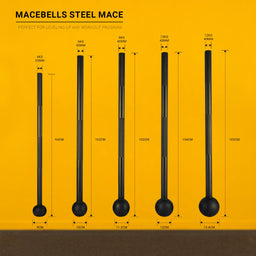 Gravity Fitness "Macebells" Steel Mace 4kg - 12kg