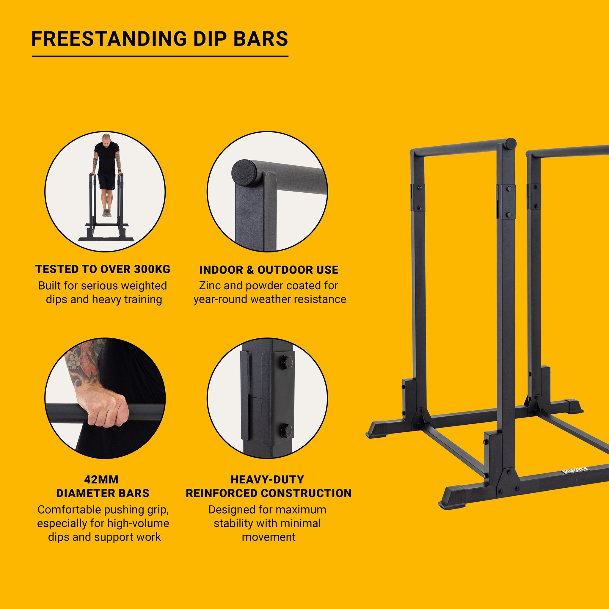 Gravity Fitness Freestanding Dip Bars