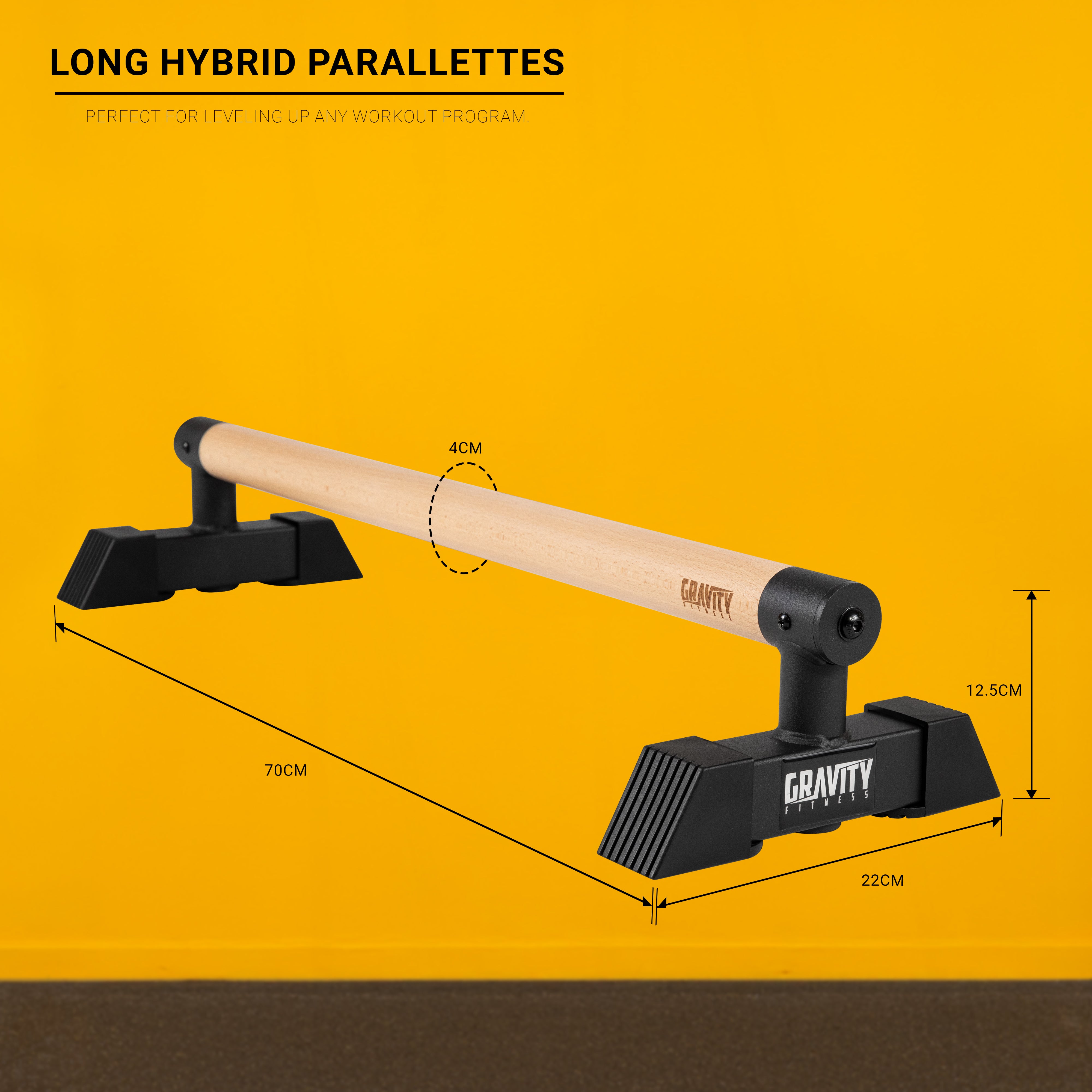 Gravity Fitness Long Hybrid Parallettes
