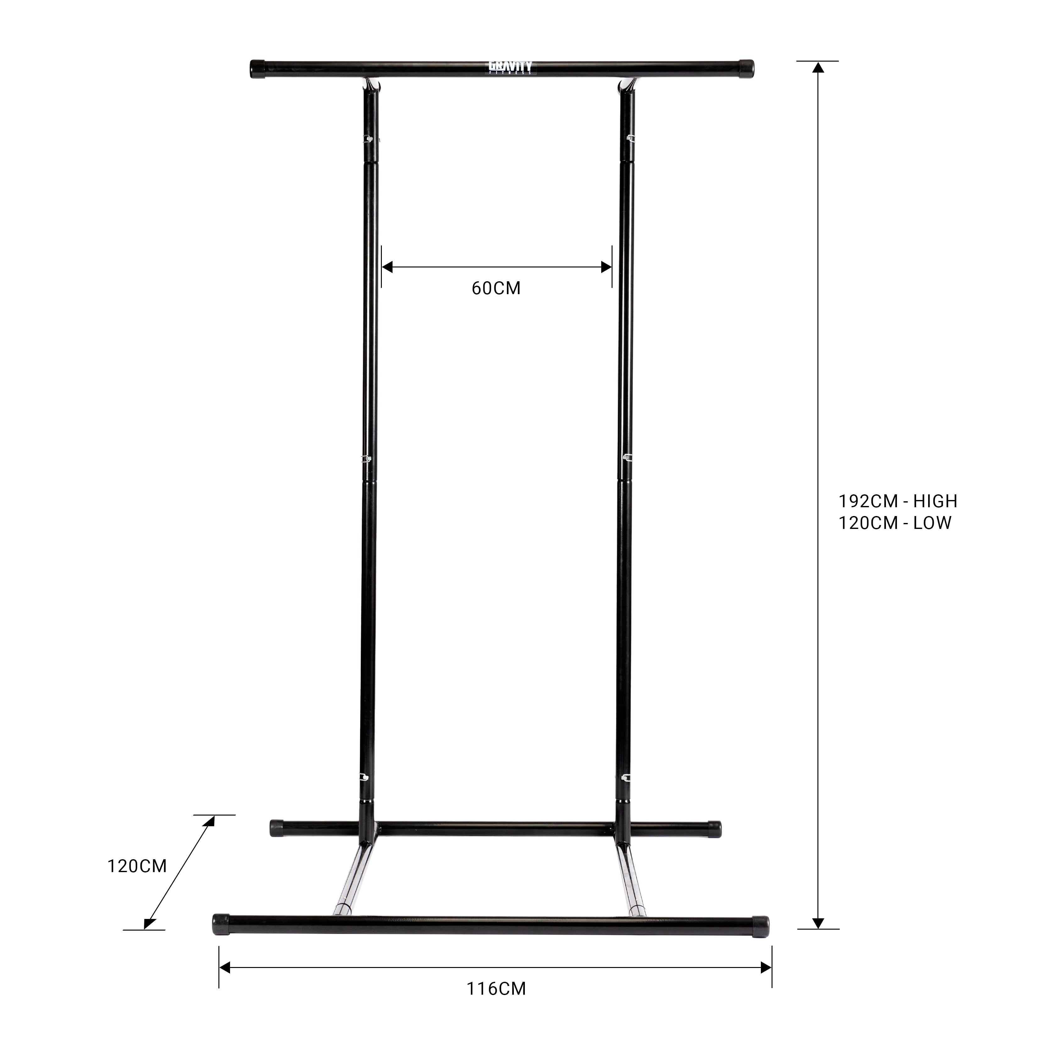 Gravity Fitness Portable Pull up Rack & Bag, Optional Extension Kit - Schema Test