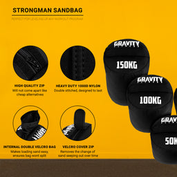 Schwerkraft Fitness Strongman Sandsack 50 kg - 150 kg