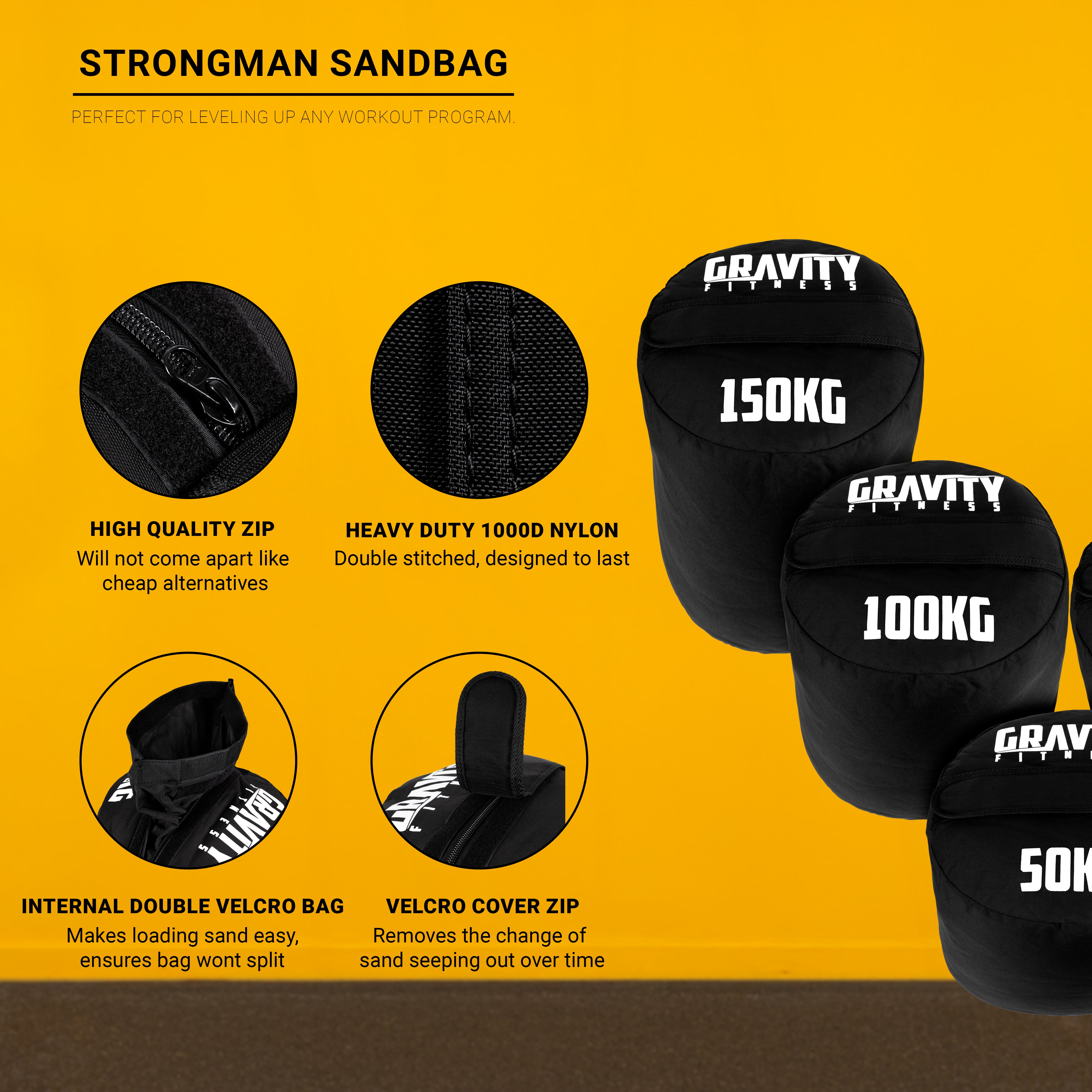 Gravity Fitness Strongman Sandbag 50kg - 150kg