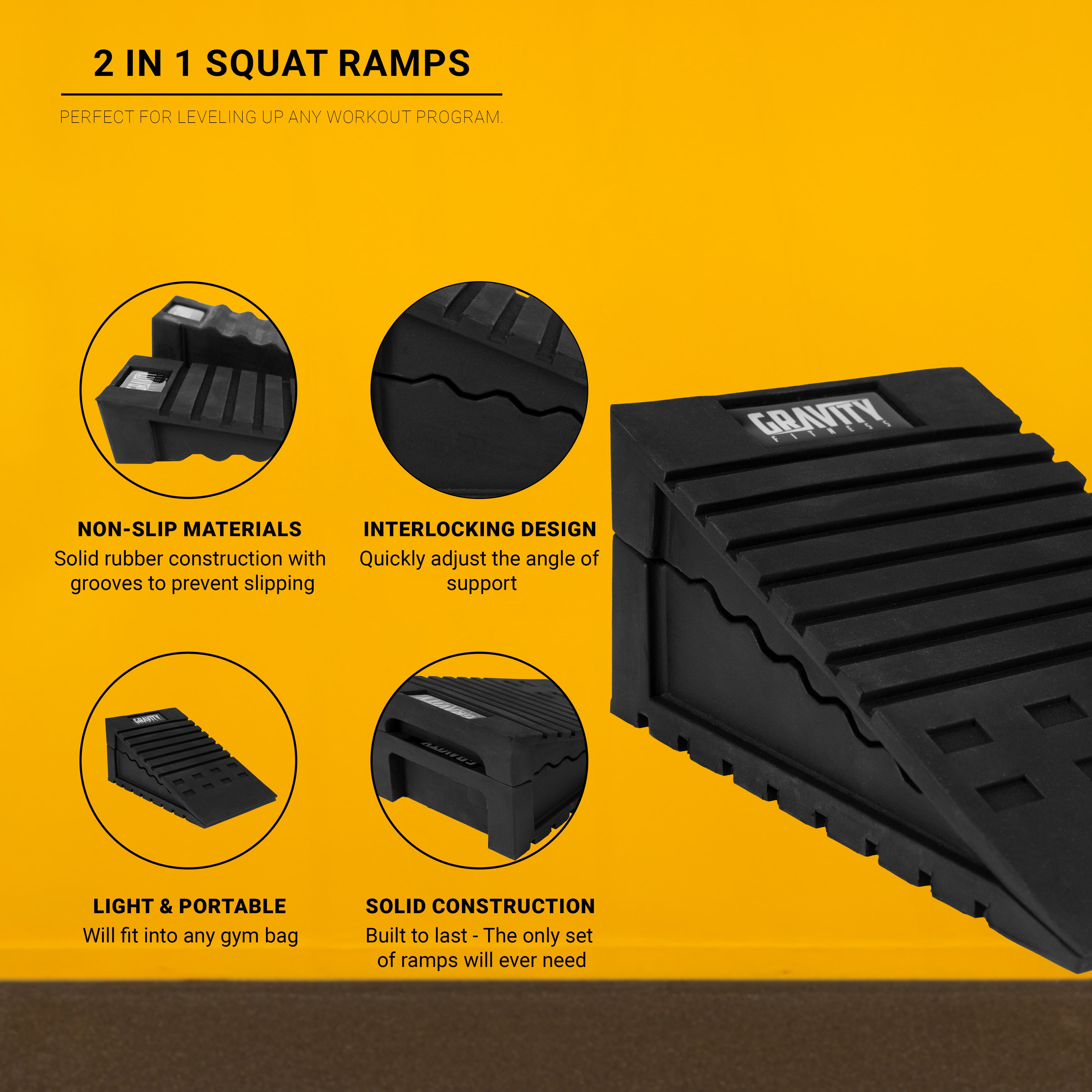 Gravity Fitness 2 in 1 Squat ramps