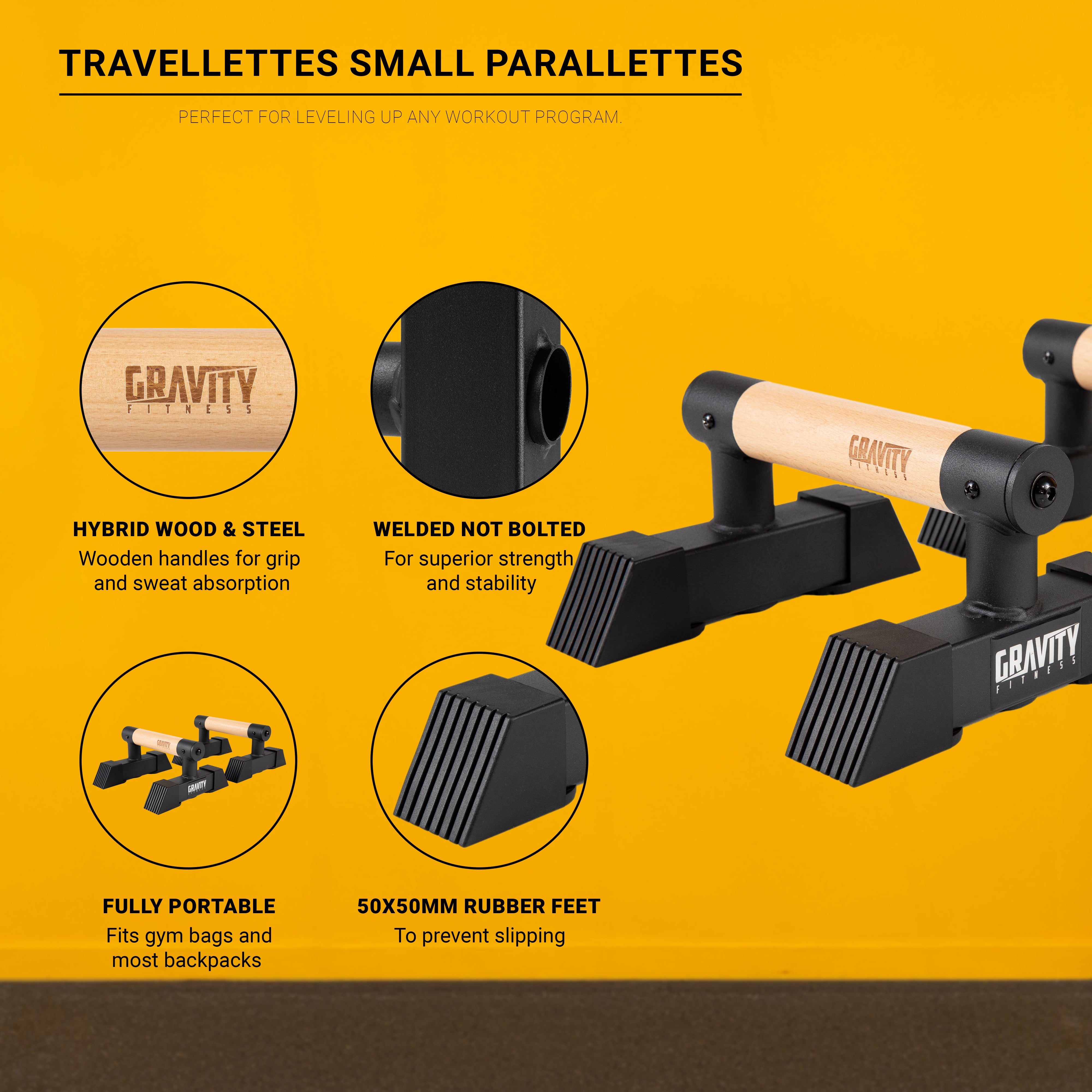 Gravity Fitness Travellettes Small Parallettes