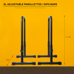 Gravity Fitness XL Einstellbare Paralletten/Dips -Stangen