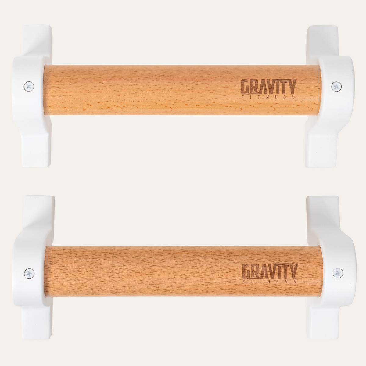 Gravity Fitness Wooden Push Up Parallettes - Black or White Options