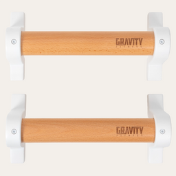 Gravity Fitness Wooden Push Up Parallettes - Black or White Options
