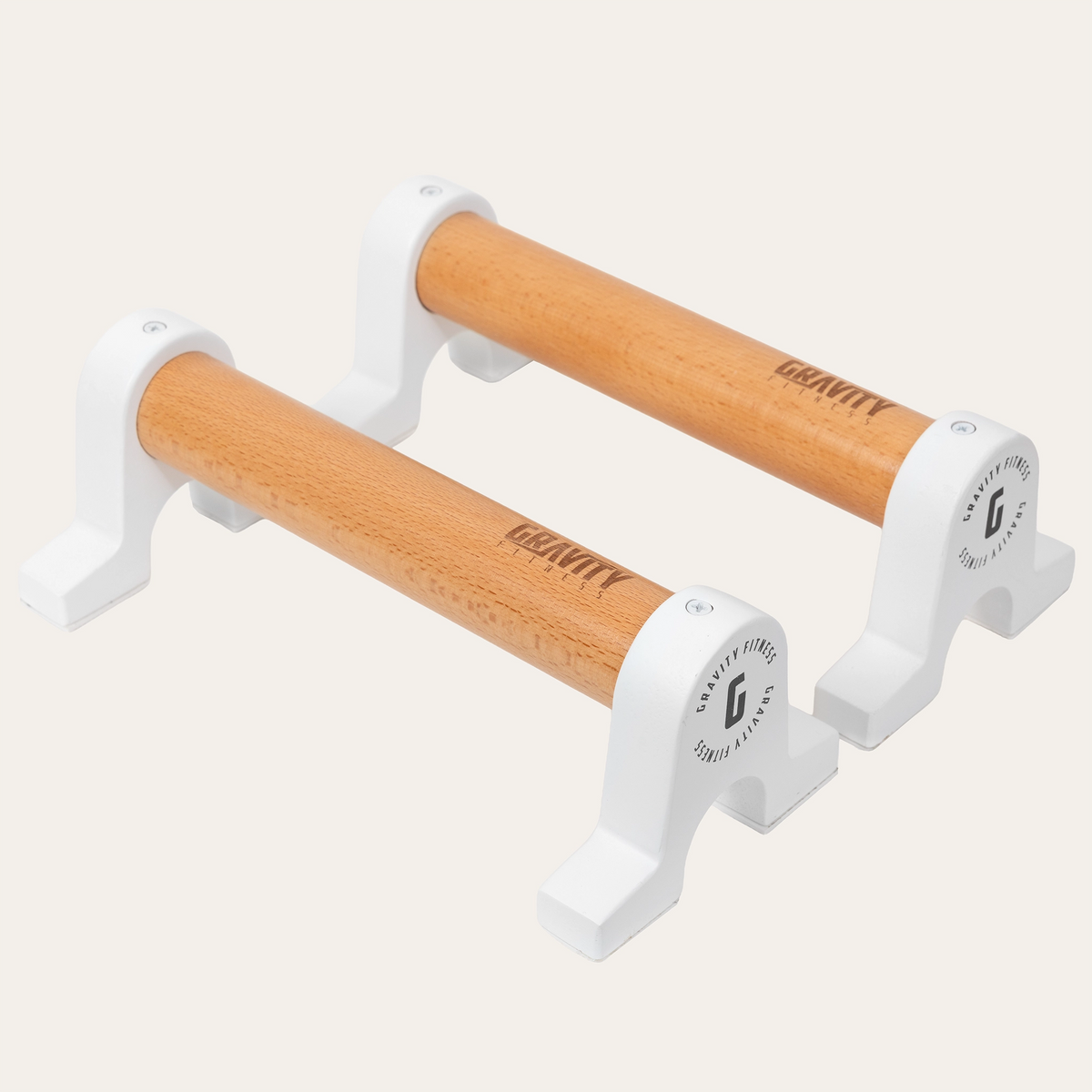Gravity Fitness Wooden Push Up Parallettes - Black or White Options