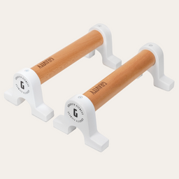 Gravity Fitness Wooden Push Up Parallettes - Black or White Options