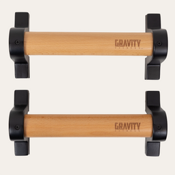 Gravity Fitness Wooden Push Up Parallettes - Black or White Options