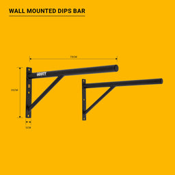 Gravity Fitness Wall Mounted Pull Up & Dip Bars Combo