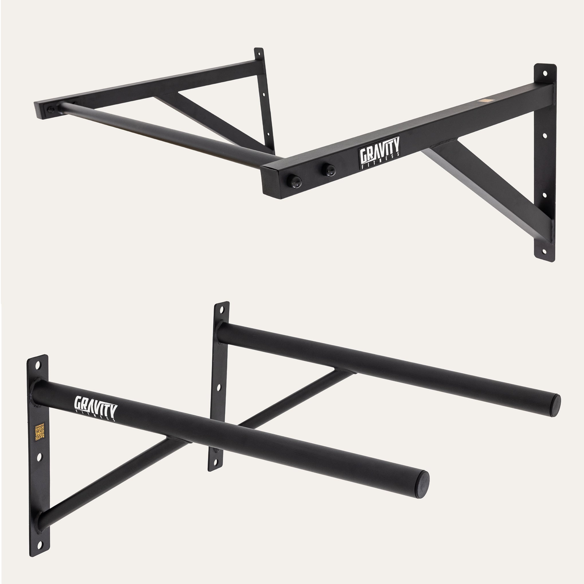 Gravity Fitness Wall Mounted Pull Up & Dip Bars Combo