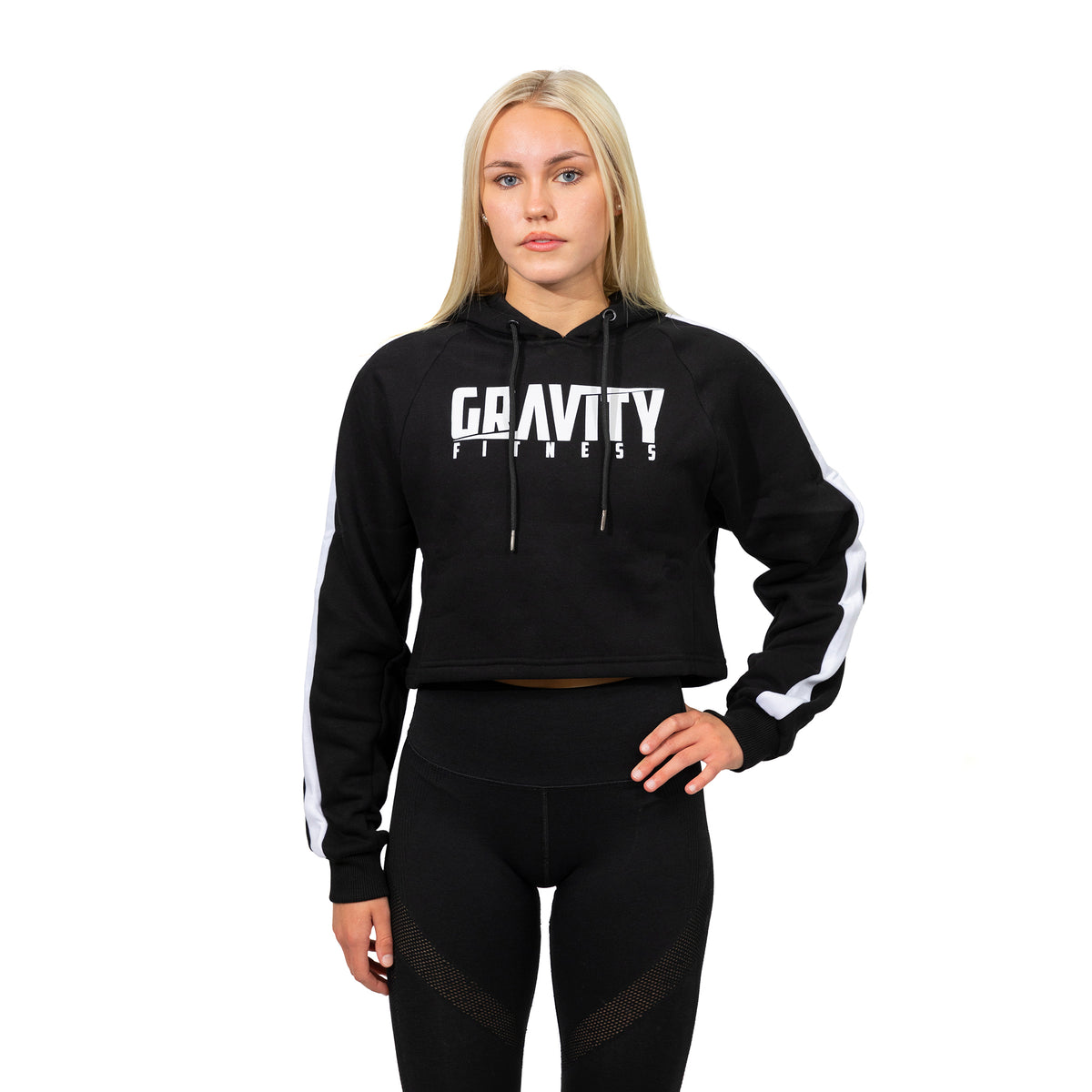 Gravity Fitness &quot;LOGO&quot; Ladies Cropped Hoodie
