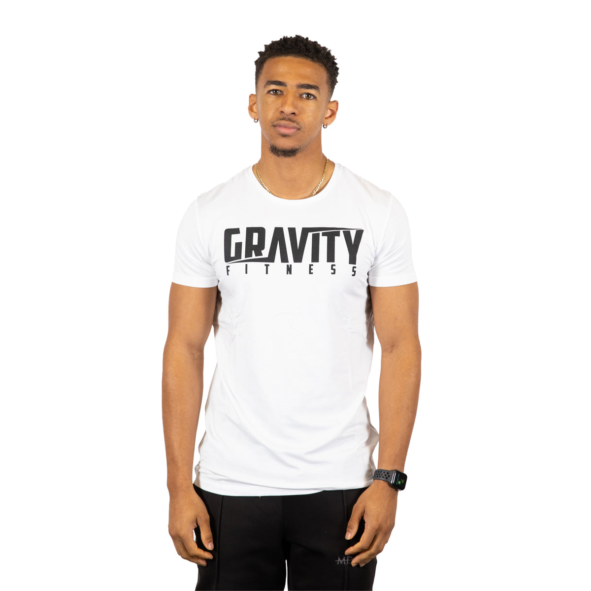Gravity Fitness &quot;LOGO&quot; Bamboo Training T Shirt - White