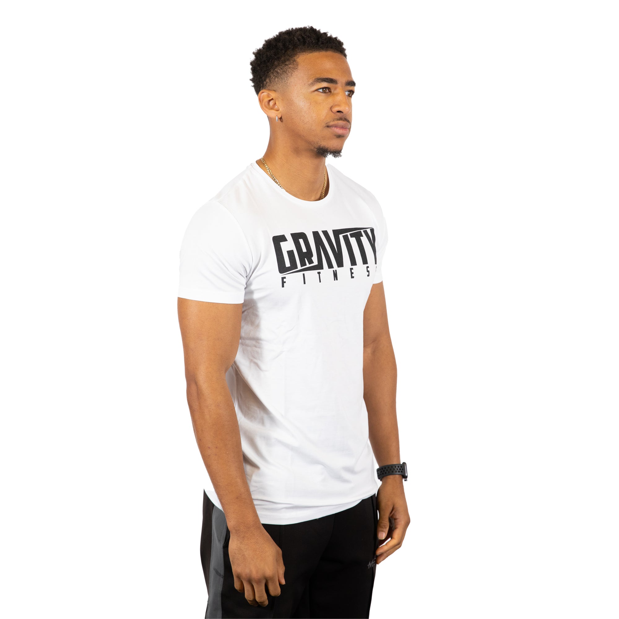 Gravity Fitness "LOGO" Bamboo Training T Shirt - White