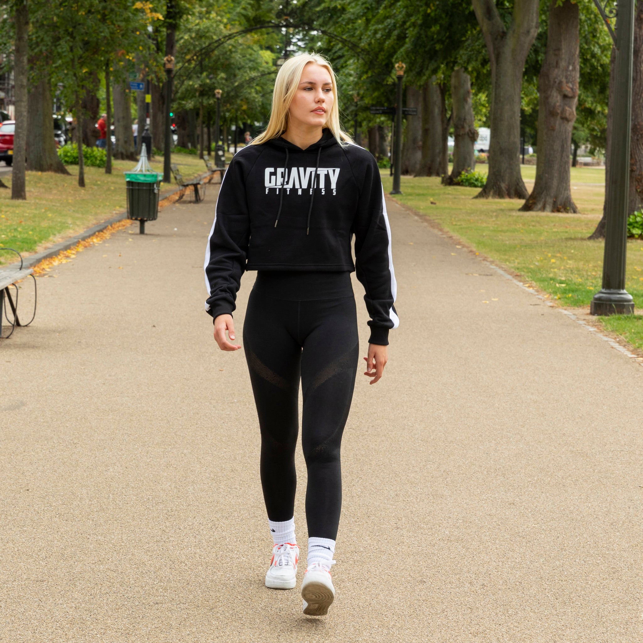 Gravity Fitness LOGO Ladies Cropped Hoodie Gravity Fitness Equipment