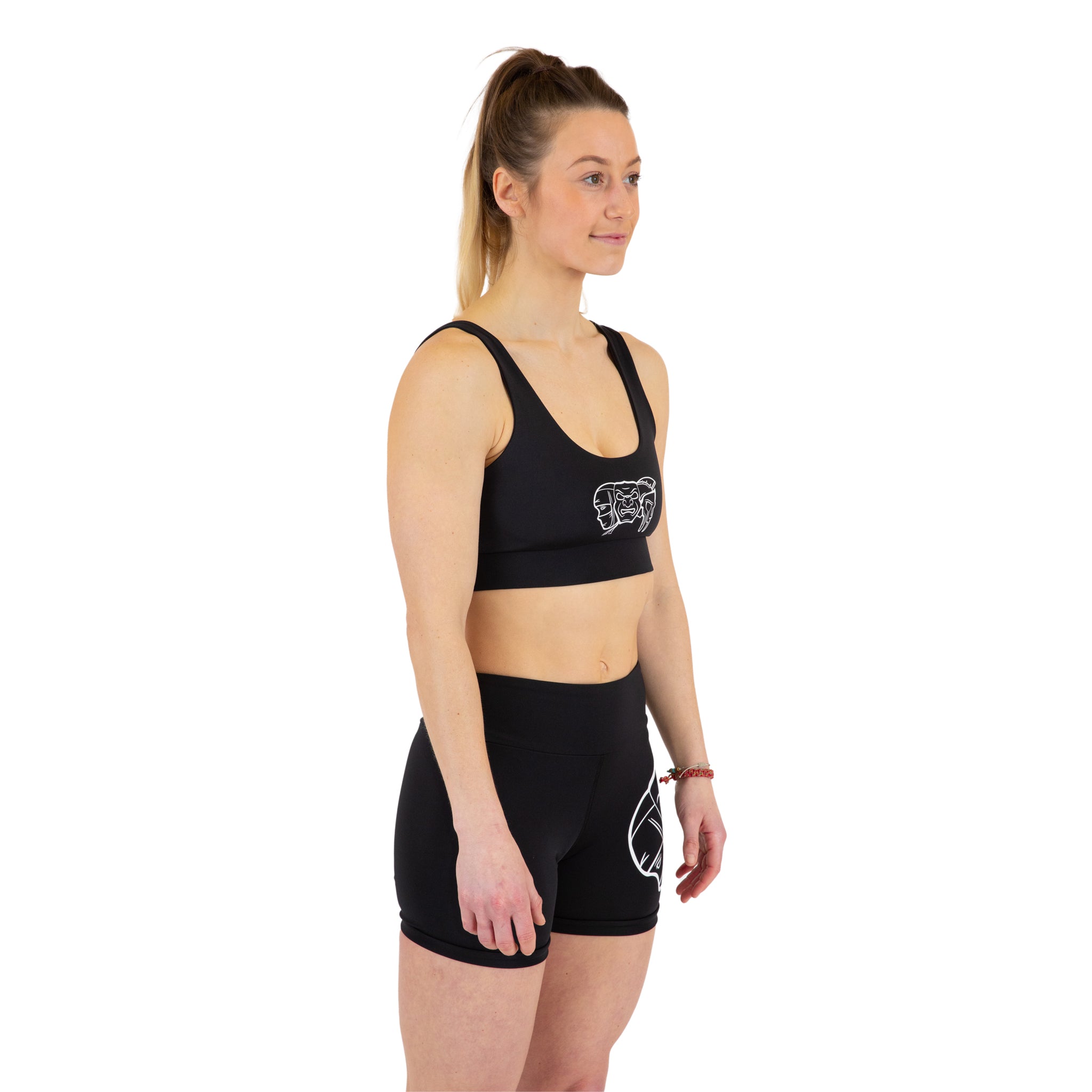 Matching sports bra and shorts set on sale