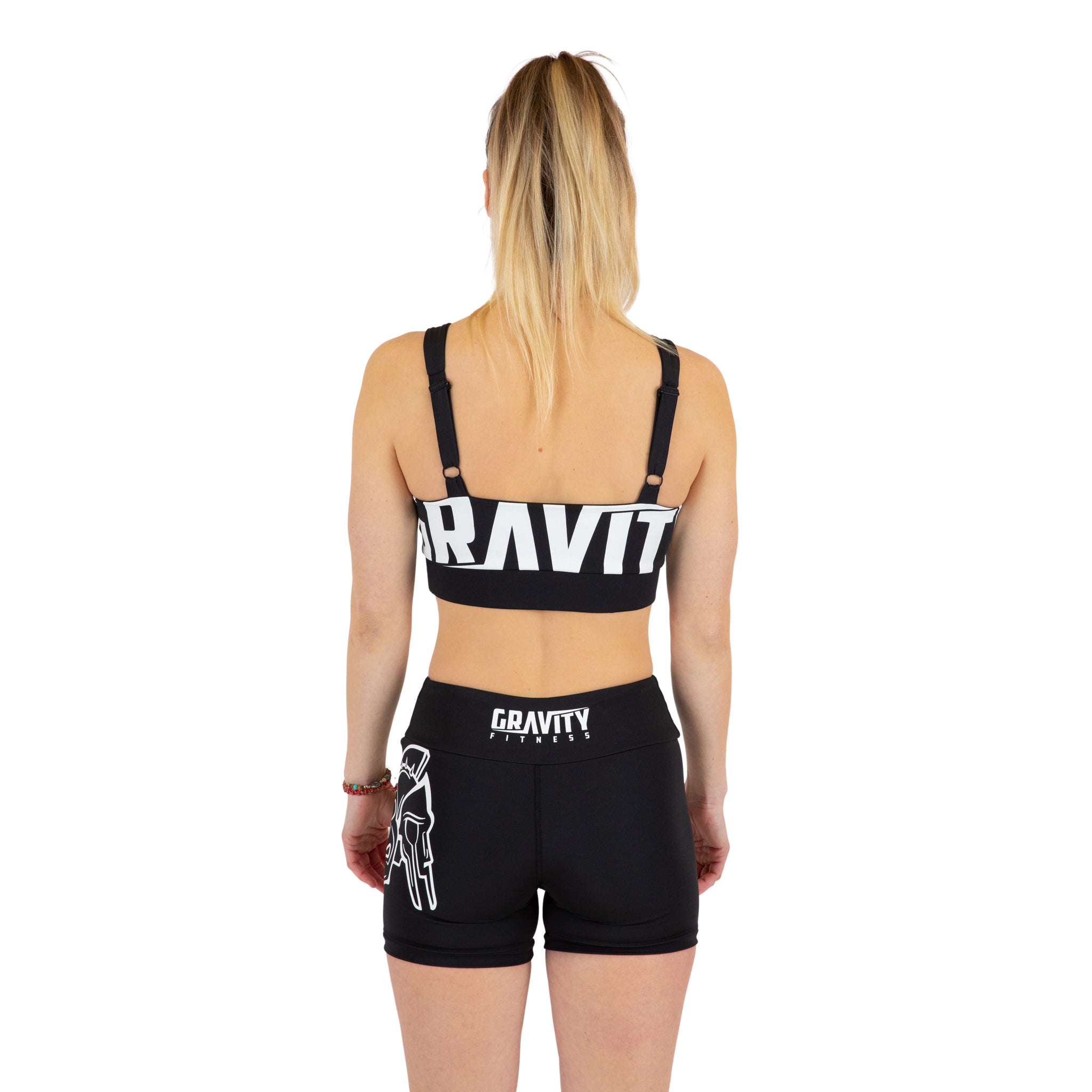 Gravity Fitness Dames Shorts de entrenamiento y sujetador deportivo