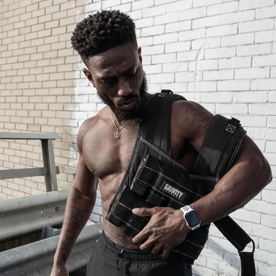 Schwerkraft -Fitness 10 kg, 20 kg und 30 kg gewichtete Weste